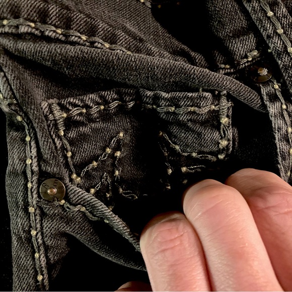 $OLD Womens Geno RelaxedSlim CableStitch in “MIDNIGHT TRACKS” wash True Religion - Picture 8 of 8